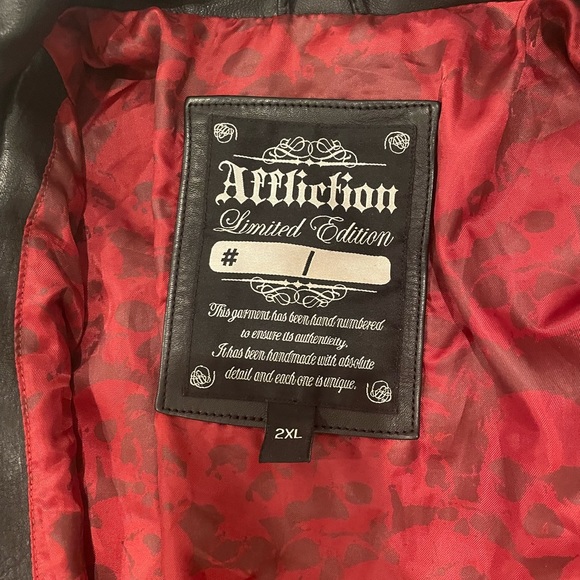 SOLD 💥Affliction Mens Limited Edition Black Label Premium Leather Jacket - Picture 7 of 9